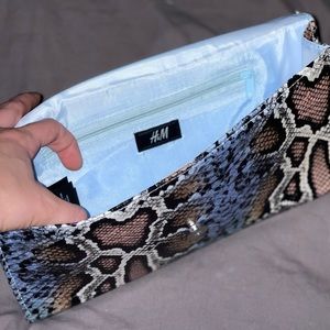 H&M snake skin clutch